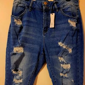 Women Plus Distressed Jean